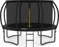 JUMPZYLLA Recreational Trampoline with Enclosure and Ladder, Galvanized Anti-Rust Coating