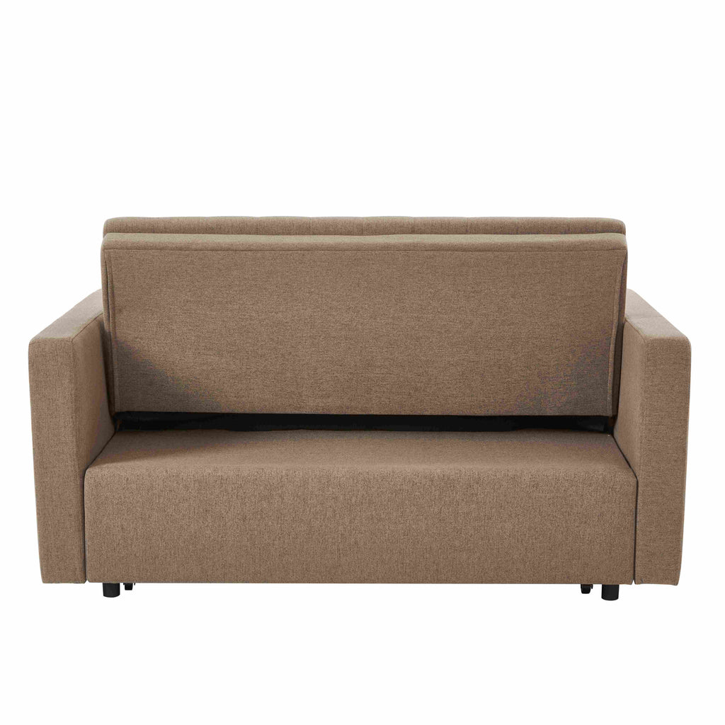 Noodeniya 54" Twins Pull Out Sofa Bed, Modern Convertible Sleeper Couch, Fabric Loveseat for Small Place, Light Gray