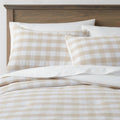 King Yarn-Dyed Gingham Comforter & Sham Set Khaki - Threshold