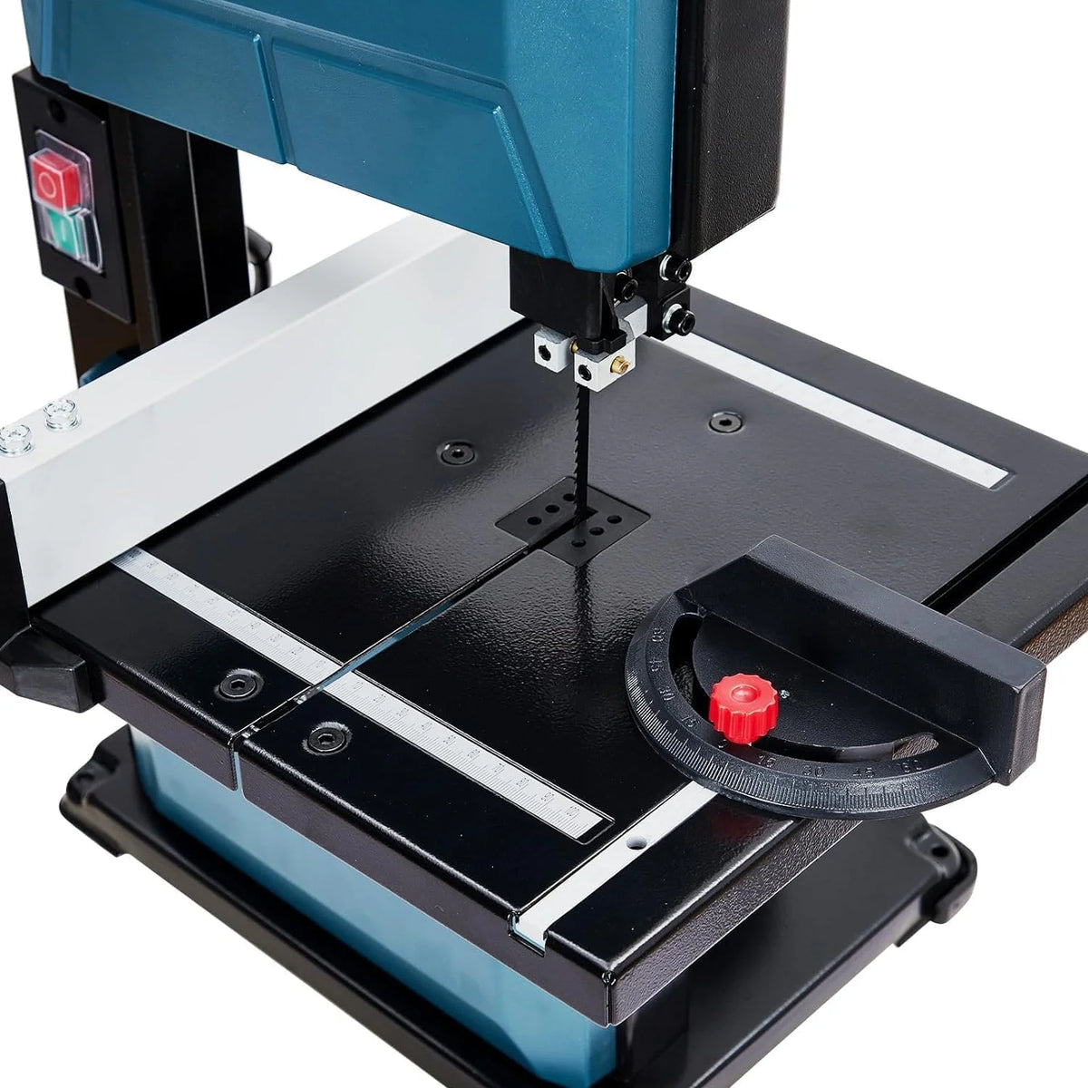 Towallmark 8 - Inch Bandsaw, 1800FPM Benchtop Bandsaw with Removable Safty Key, 0 - 45 Tilting Range, 3 - Amp Saw for Cutting Wood with Fence and Miter Gauge, Band Saws for Woodwork