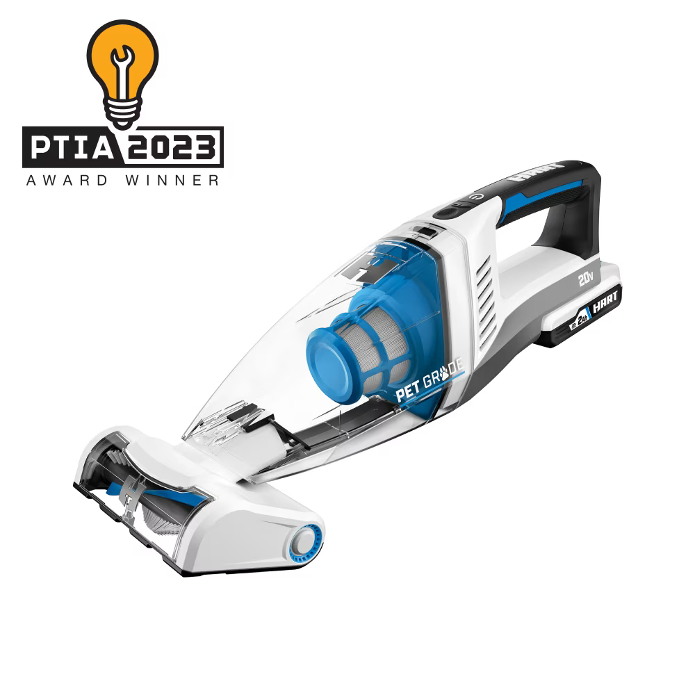 HART 20 - Volt Cordless Hand Vacuum Kit with Multi - Surface Motorized Brush Roll, HPHV34B