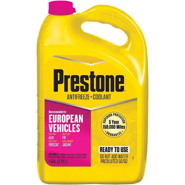 Prestone European Pink Antifreeze 1 Gal AF6400 – Ready to Use
