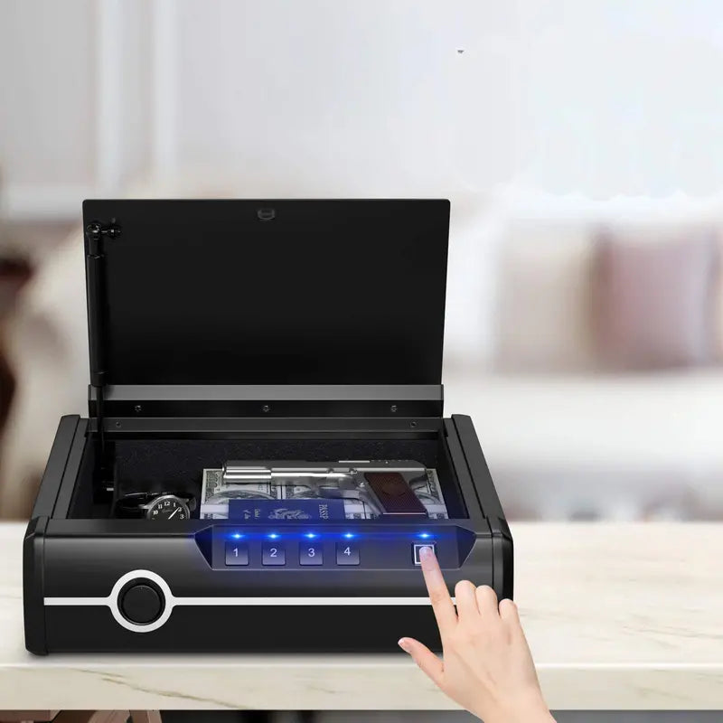 DOJ-Approved Compact Pistol Safe for Two Handguns