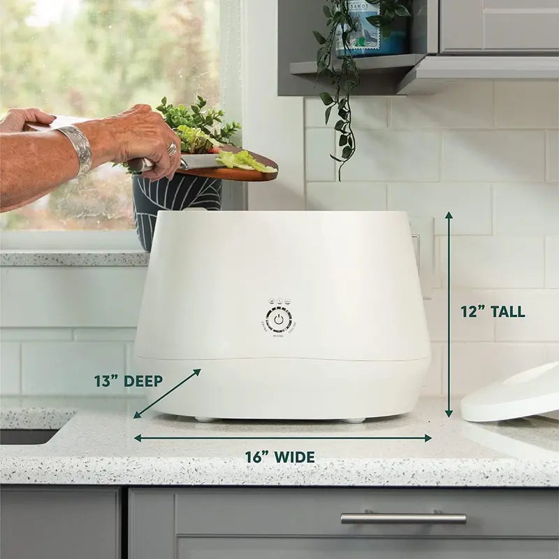 Lomi 3L Smart Kitchen Composter (90 Cycles) – Single Button Indoor Food Upcycler Bundle
