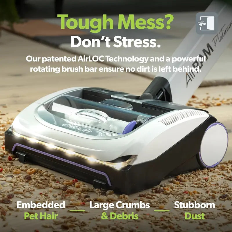 Cordless Vacuum Cleaner with Anti-Tangle Brush Head for Hard Floors & Carpets – 22V Rechargeable Lithium Battery – Lightweight Portable Design