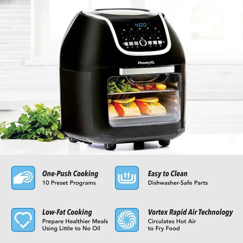PowerXL Vortex Air Fryer Pro Plus – 10-Quart Capacity, 1700W Rapid Air Technology, Multi-Cook Functionality