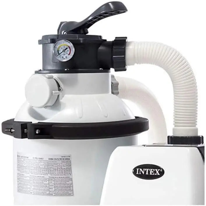 Intex Krystal Clear 16″ Sand Filter Pump (3,000 GPH) for Above-Ground Pools – Automatic Timer, GFCI Protection & 6-Function Control