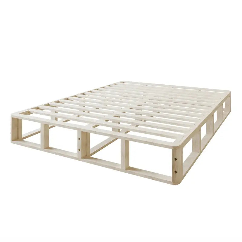 CraftPorch Solid Wood Box Spring Foundation – 8″ Low-Profile Platform with Support Slats