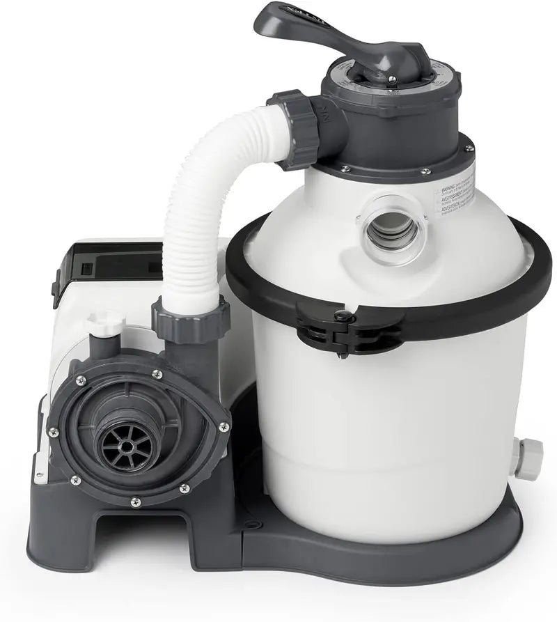Intex Krystal Clear 16″ Sand Filter Pump (3,000 GPH) for Above-Ground Pools – Automatic Timer, GFCI Protection & 6-Function Control