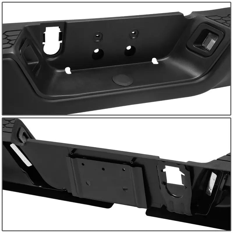 Dodge Ram 1500 Modular Rear Step Bumper – Dual Exhaust Cutouts & Parking Sensor Holes (2009–2019)