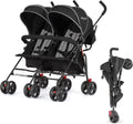 Lightweight Twin Umbrella Stroller – Compact Double Stroller for Infant & Toddler, Easy-Fold Design with Large Canopy & Storage Basket