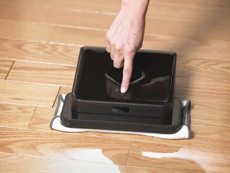 Smart Robot Mop – Sleek Black Autonomous Floor Cleaning System