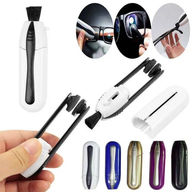 Portable Lens Cleaning Kit with Dry-Clean Technology for Glasses & Screens