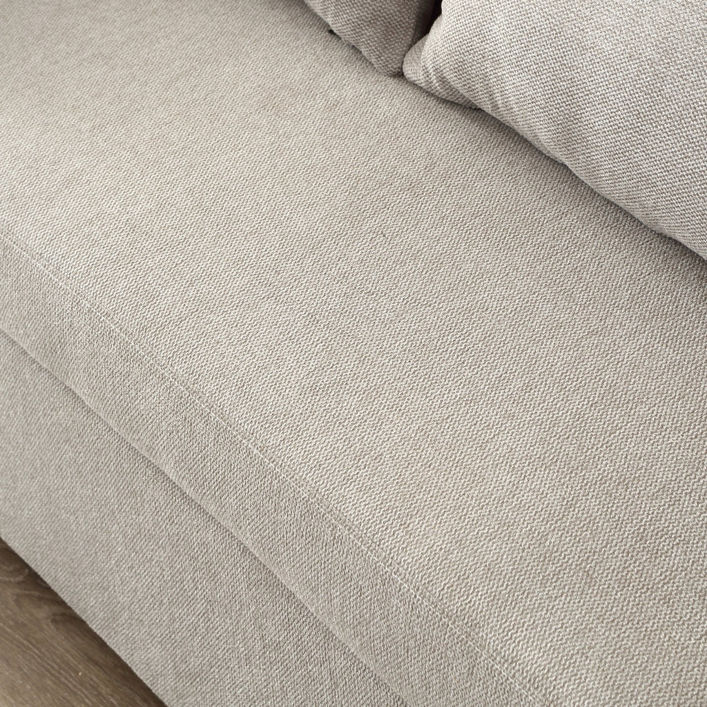Noodeniya 54" Twins Pull Out Sofa Bed, Modern Convertible Sleeper Couch, Fabric Loveseat for Small Place, Light Gray