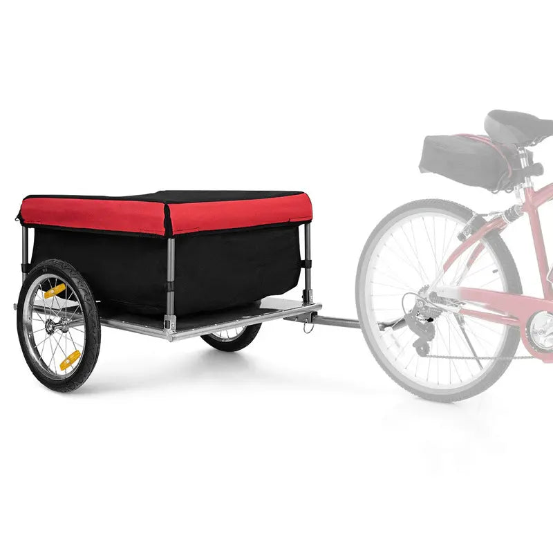 Quick-Release Folding Cargo Bike Trailer with 16-Inch Wheels