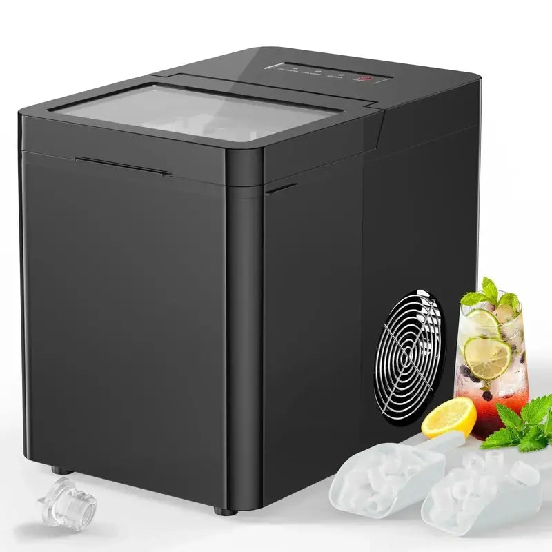 Countertop Ice Maker – Self-Cleaning, Dual Ice Modes, Includes Scoop & Basket