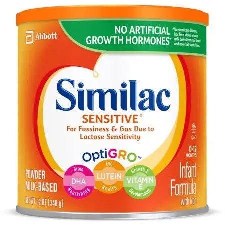Similac Sensitive Infant Formula Powder, 12 oz Canister with Iron