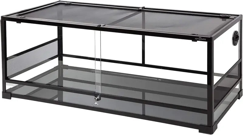 REPTI ZOO 67-Gallon Sliding-Glass Reptile Terrarium – 48″ x 18″ x 18″