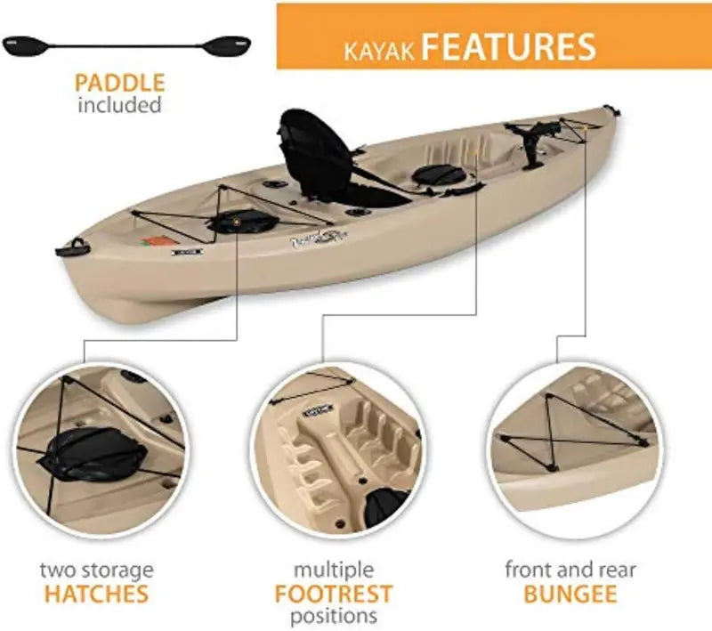 Lifetime Tamarack Angler 100 Fishing Kayak – Stable, Lightweight Recreational Kayak for Anglers