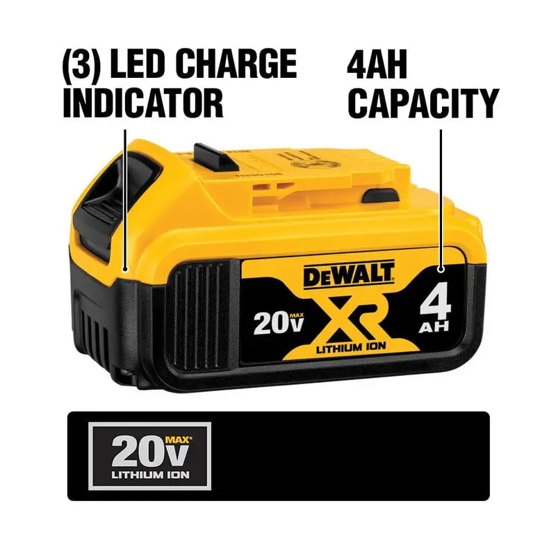 DEWALT 20V MAX XR Cordless Brushless 1/2 in. High Torque Impact Wrench with Detent Pin Anvil and (1) 20V 4.0Ah Battery DCF899M1