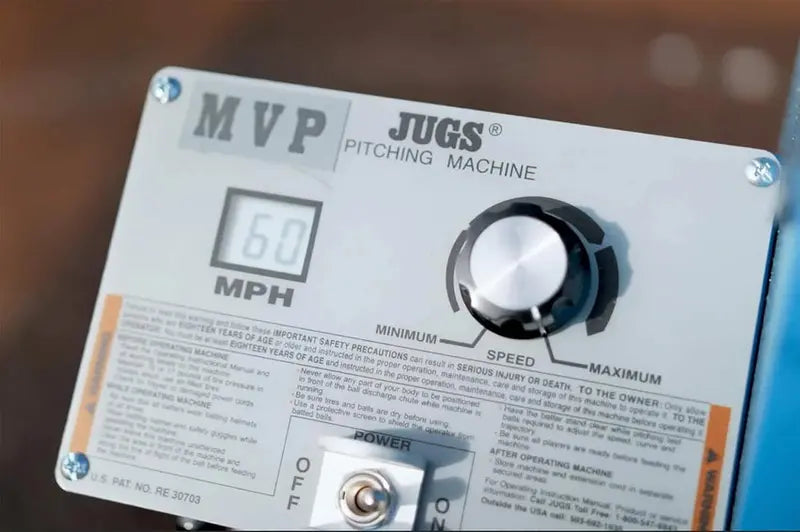 Jugs MVP Adjustable Pitching Machine – Baseball & Softball Trainer with Speed Control up to 60 MPH and League-Ready Setup