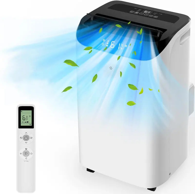 Inverter-Powered 16,000 BTU Dual-Hose Portable AC – Silent Sleep Mode (42 dB), Dehumidifier & Full Installation Kit