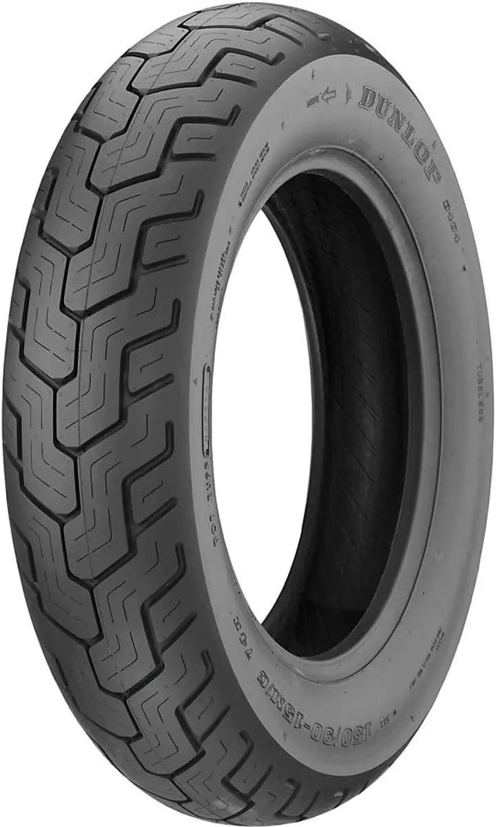 Dunlop D404 150/80B-16 (71H) Black Wall Rear Motorcycle Tire – High Mileage & Grip for Cruisers