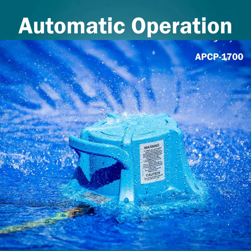Little Giant 1745 GPH Automatic Pool Cover Pump – Submersible Safety Drain Pump
