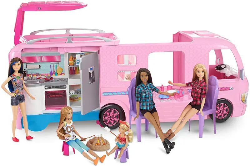 DreamCamper 3-in-1 Transforming Toy Vehicle – Approx. 3-Foot Playset with Pool, Truck & Boat Modes + 50 Accessories (Ages 3–7)