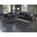 Oversized Corduroy L-Shaped Modular Sectional Sofa – Customizable 6-Piece Configuration