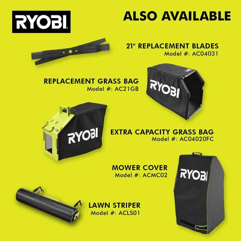 Ryobi 40V HP Brushless 21-Inch All-Wheel-Drive Self-Propelled Lawn Mower – Whisper Series with Dual 6.0Ah Batteries & Charger