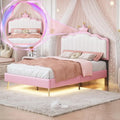 Linique LED-Uplighted Full-Size Upholstered Platform Bed Frame