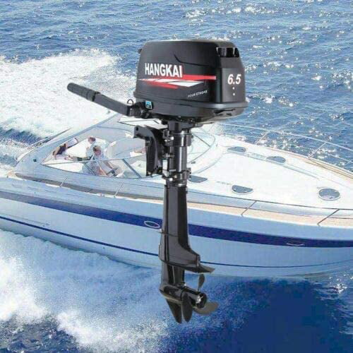 HANGKAI 6.5 HP 4 Stroke Outboard Motor Marine Boat Engine Water Cooling Tiller Control