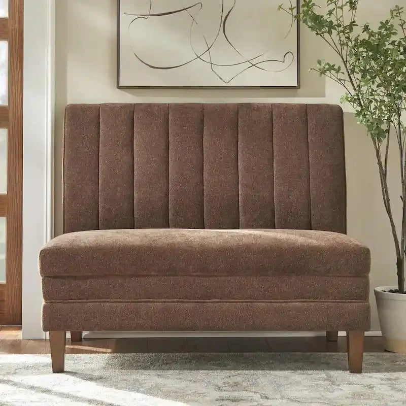 Lifestorey Kerrington Banquette Set – 3-Piece Channel-Back Upholstered Seating