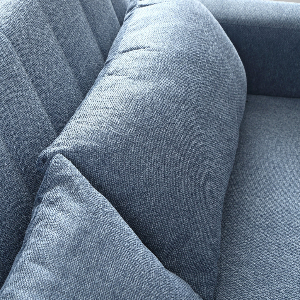 Noodeniya 54" Twins Pull Out Sofa Bed, Modern Convertible Sleeper Couch, Fabric Loveseat for Small Place, Light Gray