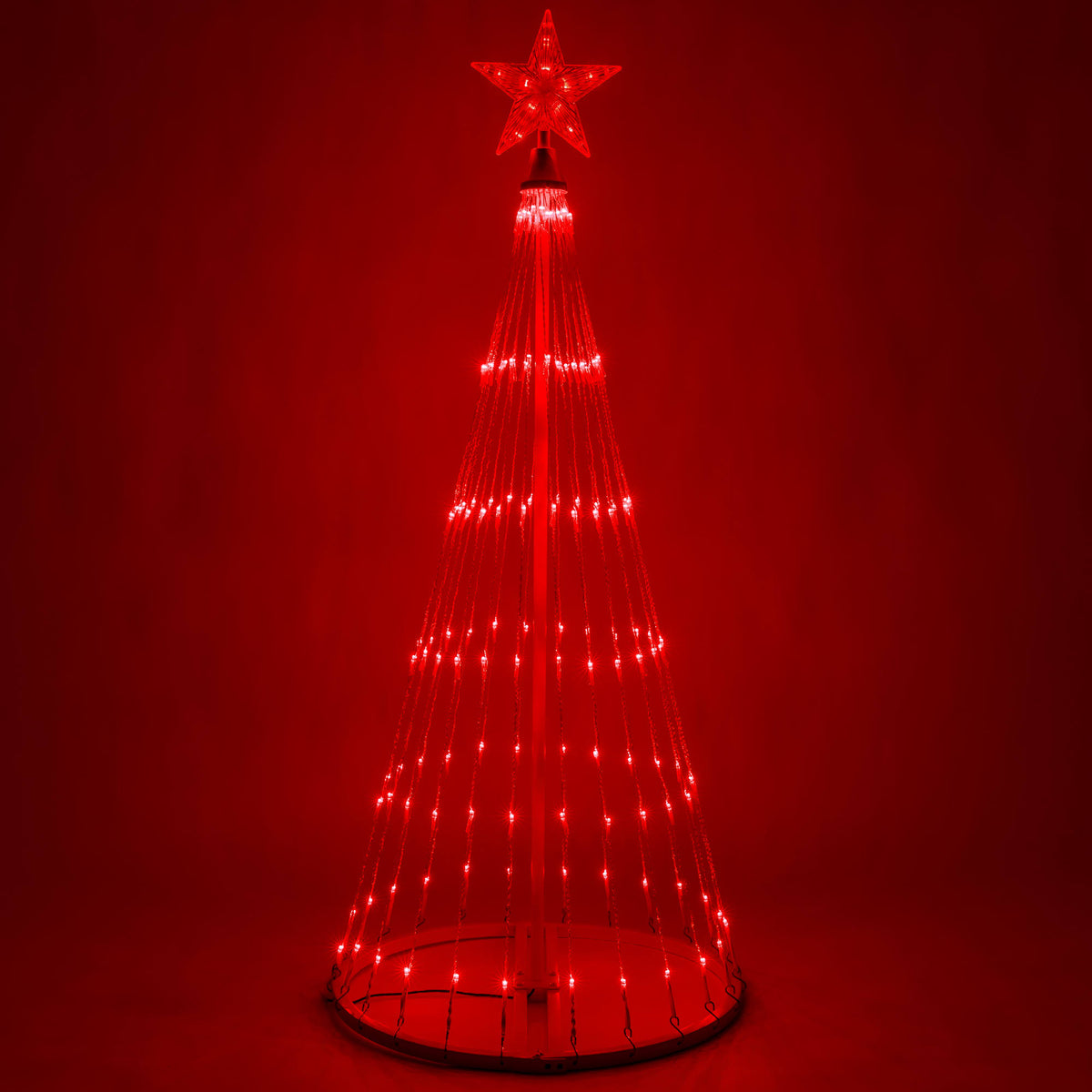 4-ft. Red LED Animated Outdoor Lightshow Christmas Tree