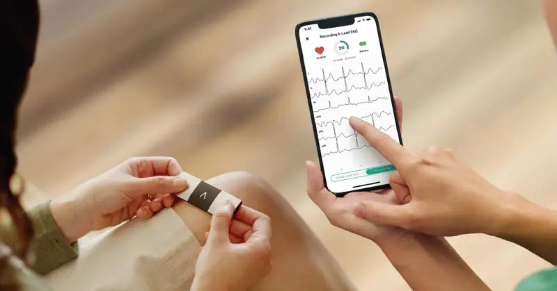 KardiaMobile 6L Personal EKG Monitor – FDA-Cleared 6-Lead Heart Rhythm Tracker Compatible with Most Smartphones