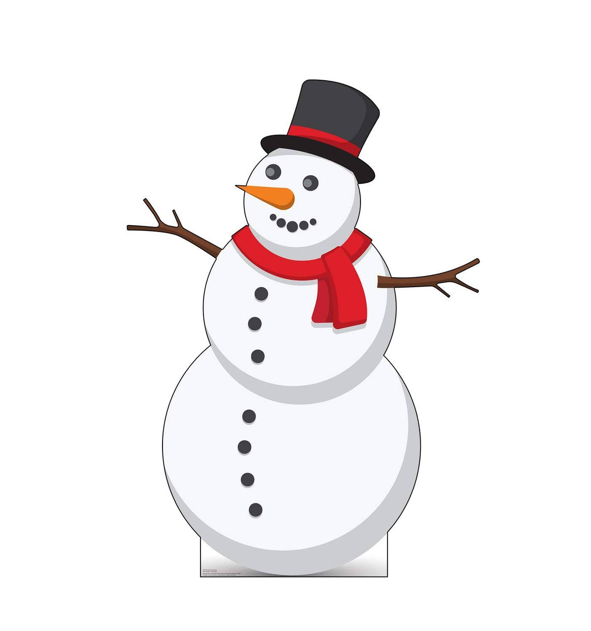 Illustrated Snowman Cardboard Cutout