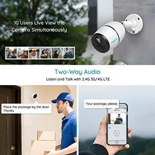 Solar-Powered 4G LTE Outdoor Security Camera – Wireless, Weatherproof, Rechargeable Battery System