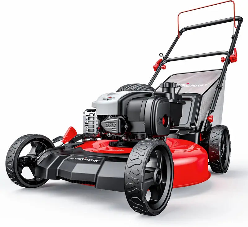 PowerSmart 21-Inch 2-in-1 Push Lawn Mower – 144cc Gas Engine with 3-in-1 Bagging Function