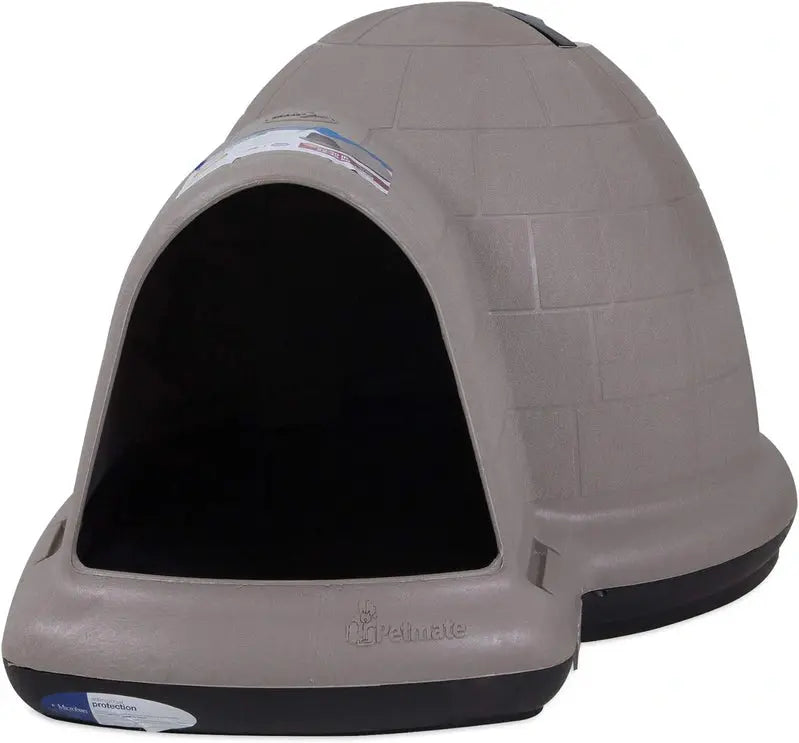 Petmate Indigo Igloo Dog House – Extra-Large, All-Weather Shelter Made in USA with 90% Recycled Materials