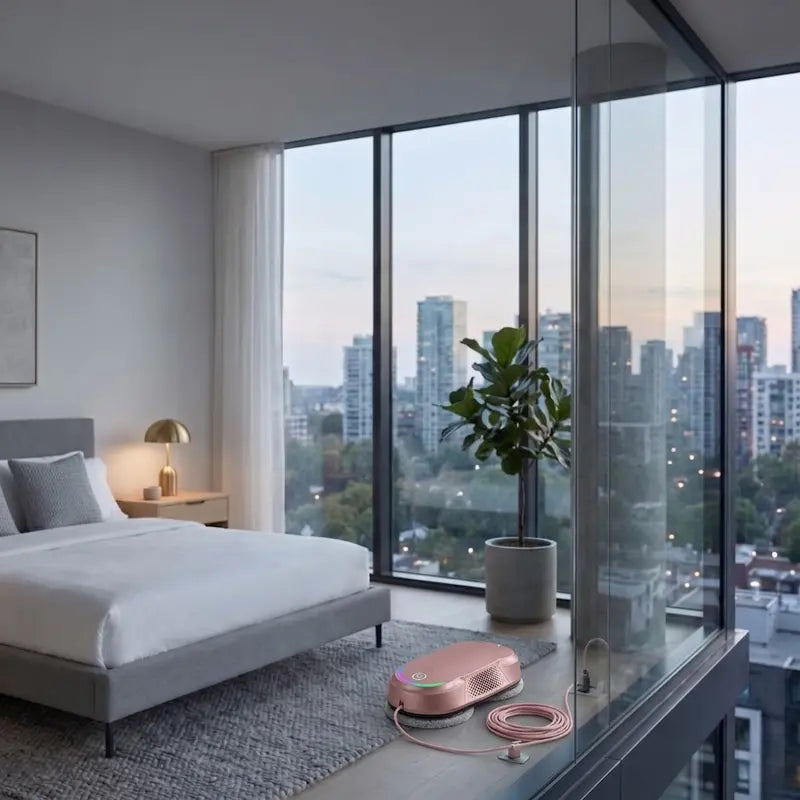Intelligent Window Cleaning Robot Featuring Dual Spray System & Adaptive Suction