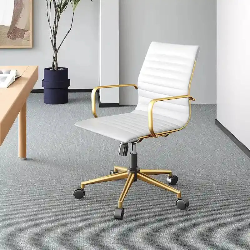 LUXMOD Ribbed Ergonomic Office Chair – Breathable Mesh Back & Adjustable Seat