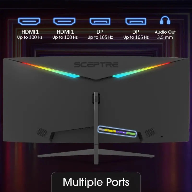 Sceptre 34-Inch Curved Ultrawide WQHD Monitor – 165Hz Refresh Rate