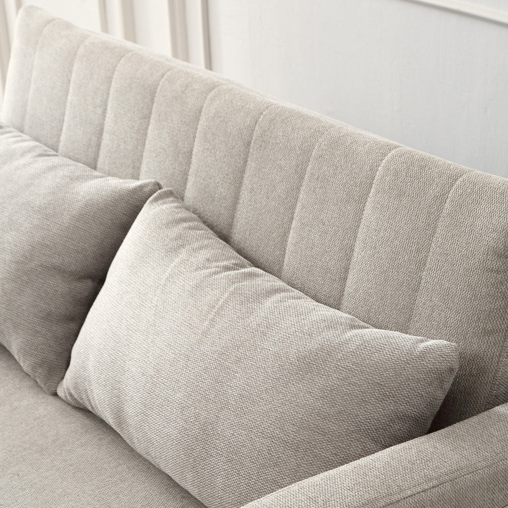 Noodeniya 54" Twins Pull Out Sofa Bed, Modern Convertible Sleeper Couch, Fabric Loveseat for Small Place, Light Gray