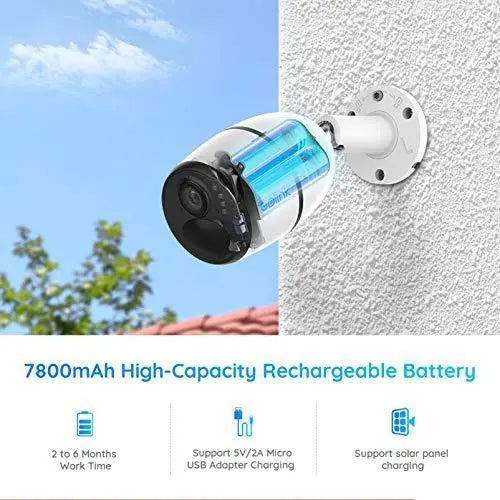 Solar-Powered 4G LTE Outdoor Security Camera – Wireless, Weatherproof, Rechargeable Battery System