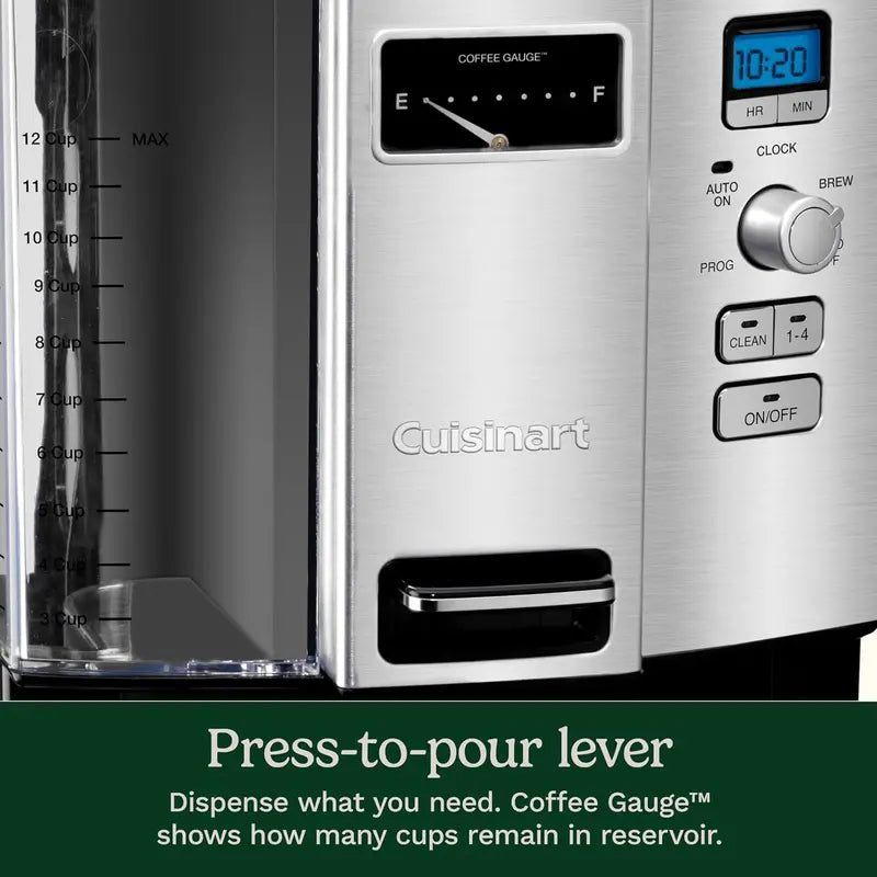 Cuisinart DCC-3000P1 12-Cup Programmable Drip Coffee Maker – Sleek Black Design