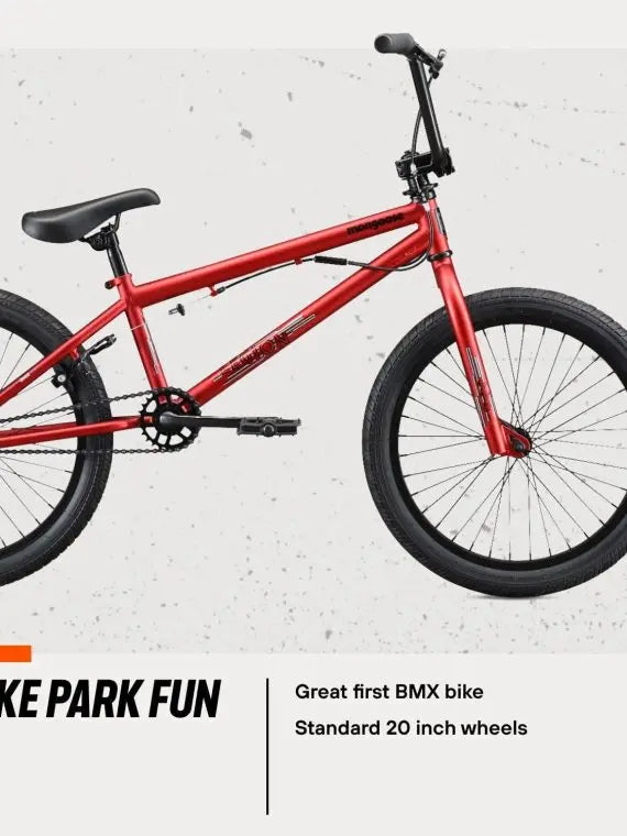 Legion Kids BMX Bike – Freestyle, Hi-Ten Steel Frame, Micro Drive Gearing, 16-20″ Wheels, Silver