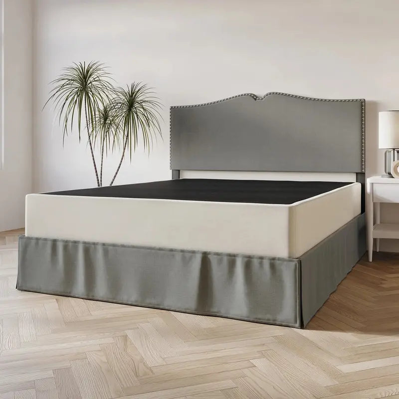 CraftPorch Solid Wood Box Spring Foundation – 8″ Low-Profile Platform with Support Slats