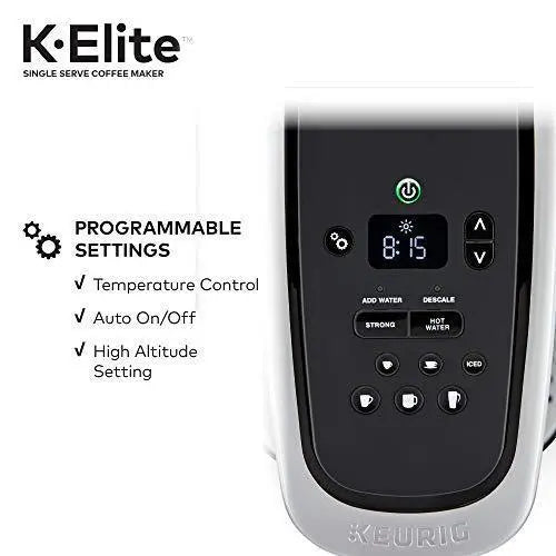 Keurig K-Elite Single-Serve Coffee Maker with Iced Coffee Setting and Brew Strength Control